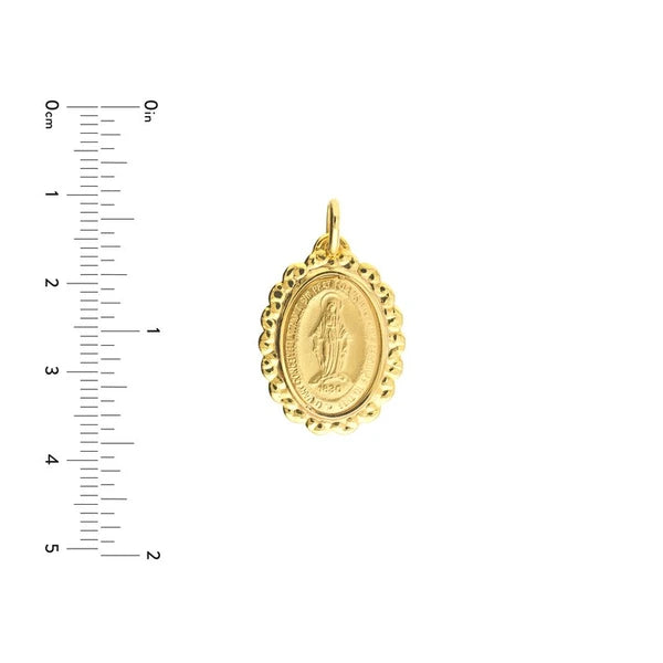 Framed Oval Blessed Mary Medal