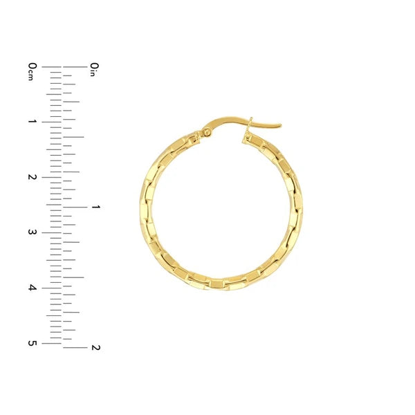 Brick Hoop Earrings