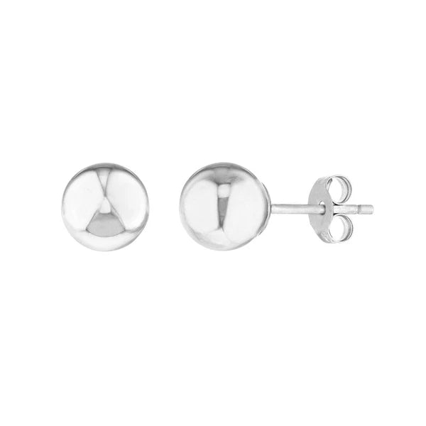 6mm Polished Ball Stud Earrings