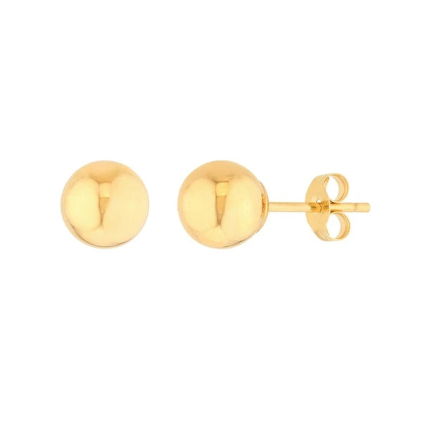 6mm Polished Ball Stud Earrings