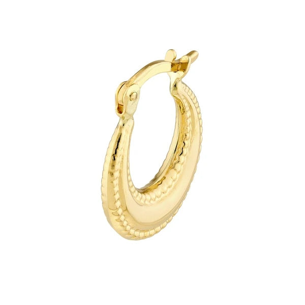 Beaded Edge Mini Hoop Earrings
