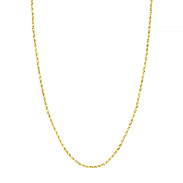 2.15mm D/C Rope Chain with Lobster Lock