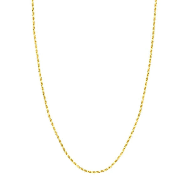 2.3mm D/C Rope Chain with Lobster Lock