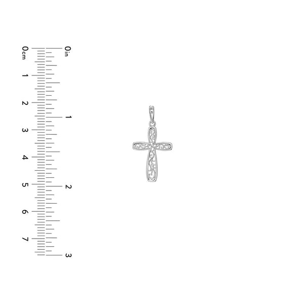 Framed Vine Cross Pendant