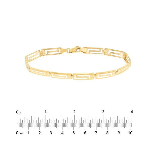 Polished Greek Key Bracelet