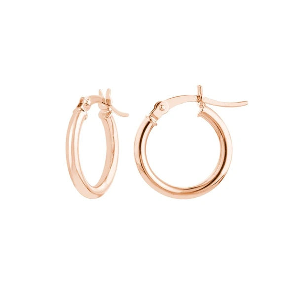 2mm x 15mm Polished Hoop Earrings