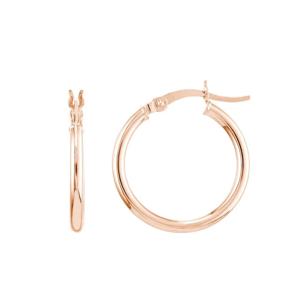 2mm x 20mm Polished Hoop Earrings