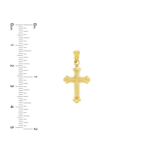 Small Fleur Cross Pendant