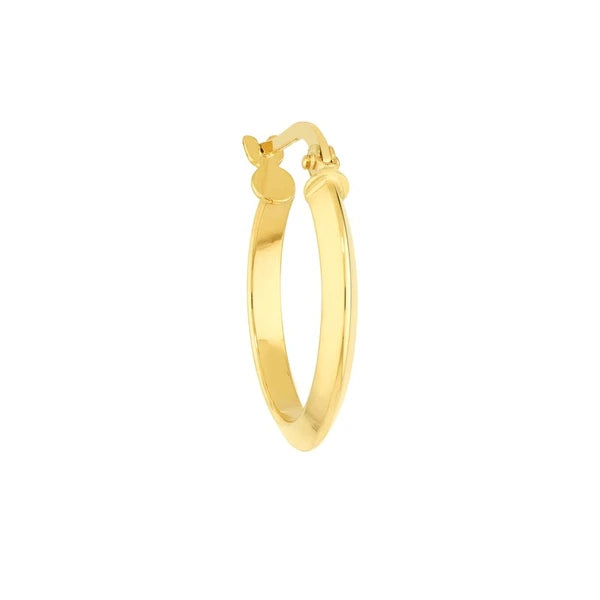 Small Knife Edge Hoop Earrings
