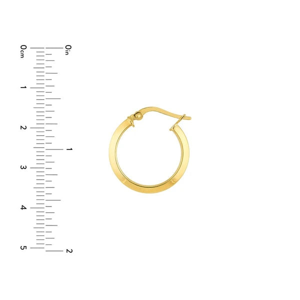 Small Knife Edge Hoop Earrings