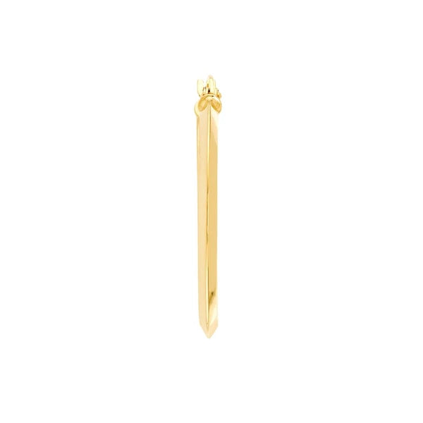 Large Polished Knife Edge Hoop Earrings
