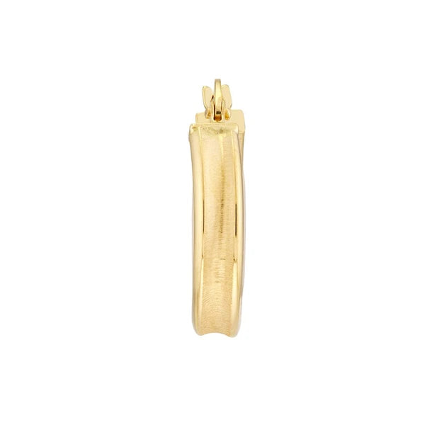 Satin Concave Hoop Earrings
