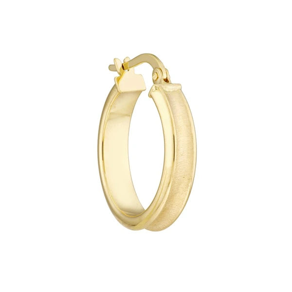 Satin Concave Hoop Earrings
