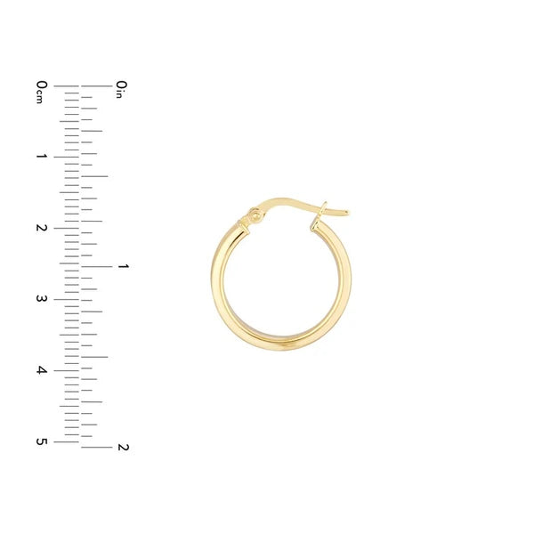 Satin Concave Hoop Earrings