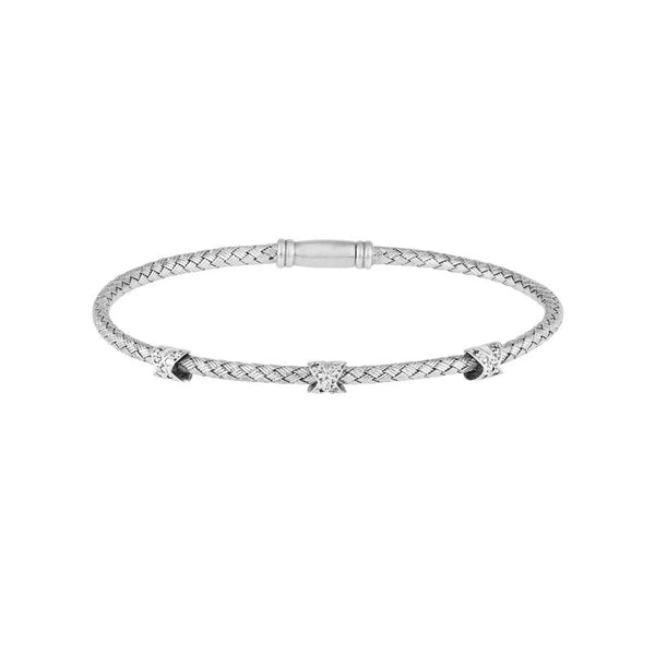 Cross-Cross Diamond Mesh Bangle