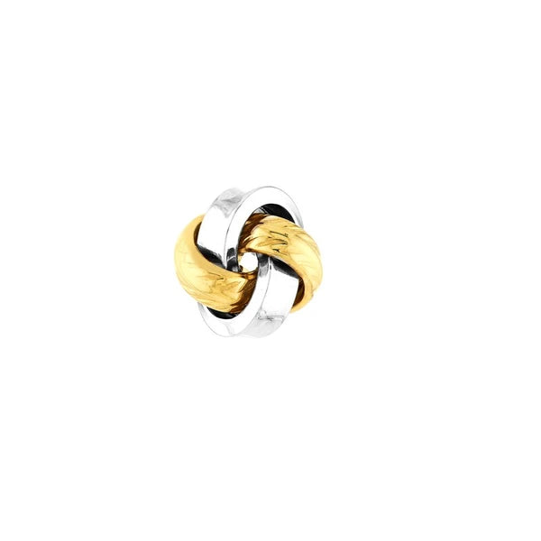 Two-Tone Love Knot Stud Earrings