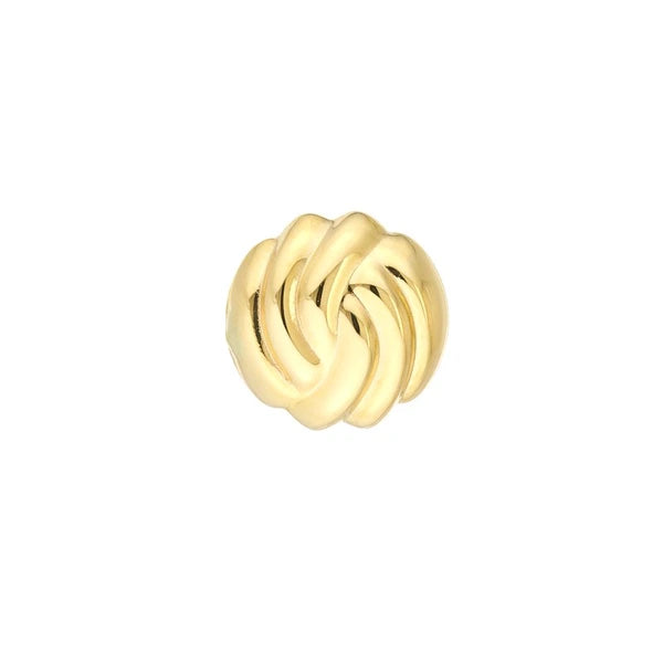 Domed Love Knot Stud Earrings on Post Back