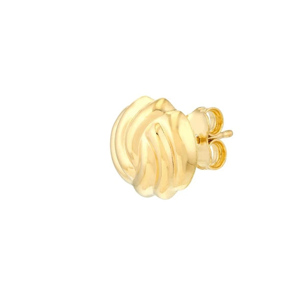 Domed Love Knot Stud Earrings on Post Back