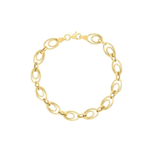 Graduated Double Oval Link Bracelet