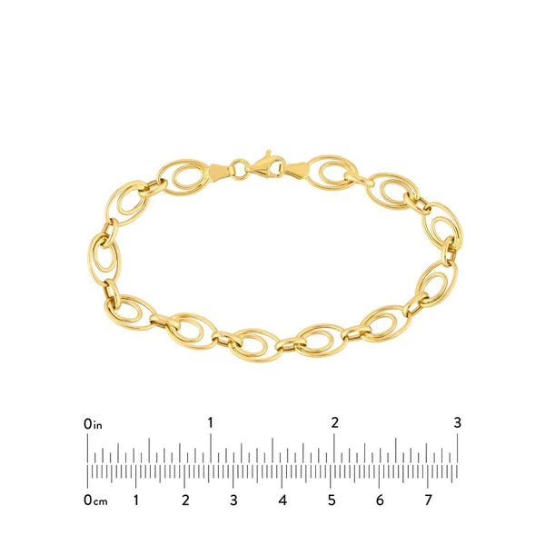 Graduated Double Oval Link Bracelet
