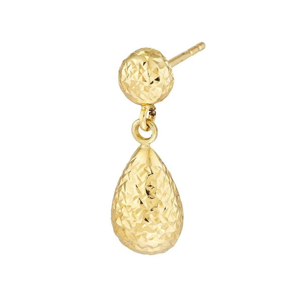 D/C Teardrop Dangle Earrings on Post Back