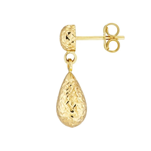 D/C Teardrop Dangle Earrings on Post Back