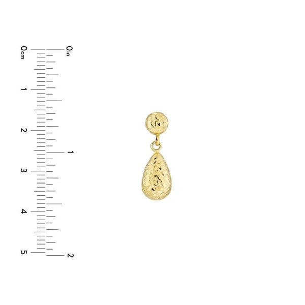 D/C Teardrop Dangle Earrings on Post Back