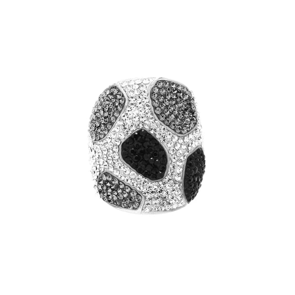 Modern Shapes Crystal Dome Ring
