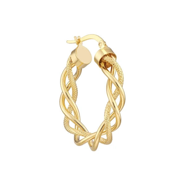 Open Braided Hoop Earrings