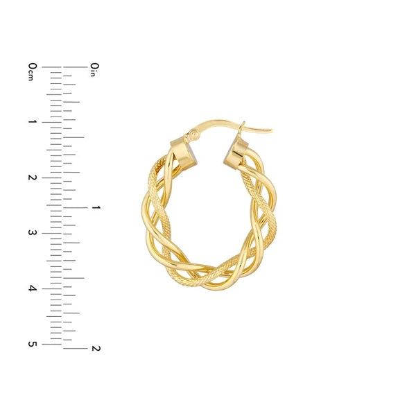 Open Braided Hoop Earrings