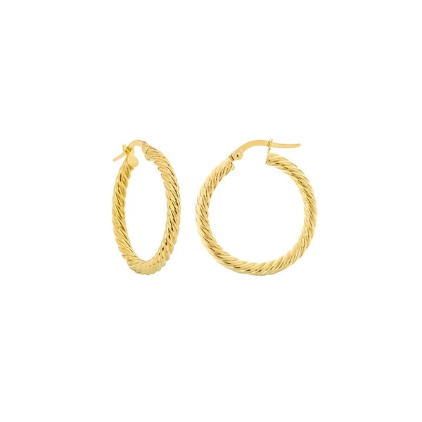 Twisted Rope Hoop Earrings