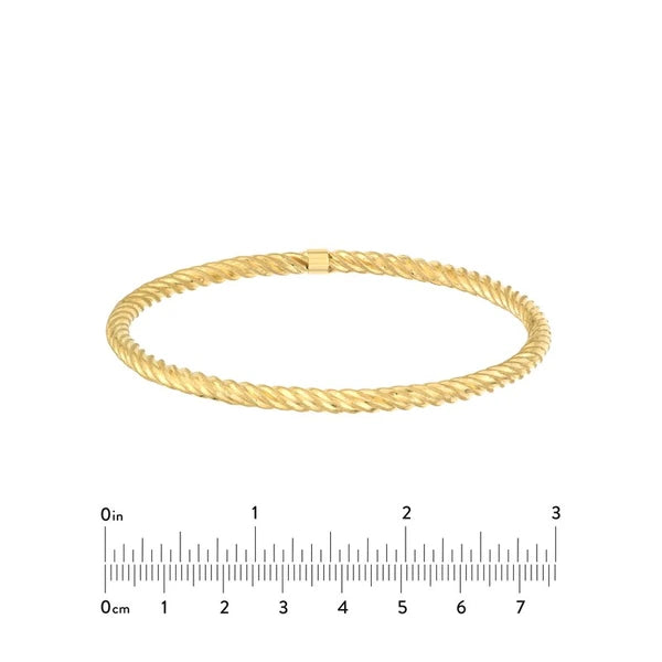Slip-On Twisted Rope Tube Bangle