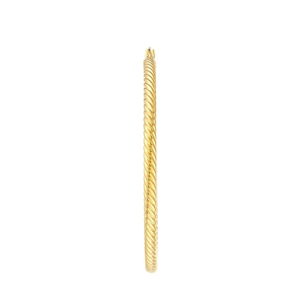 50mm Rope Twist Hoop Earrings