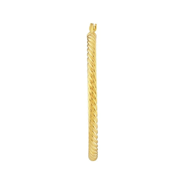 40mm Rope Twist Hoop Earrings