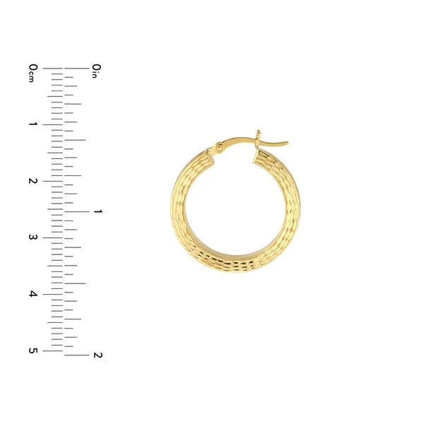 3x25mm Square D/C Hoop Earrings