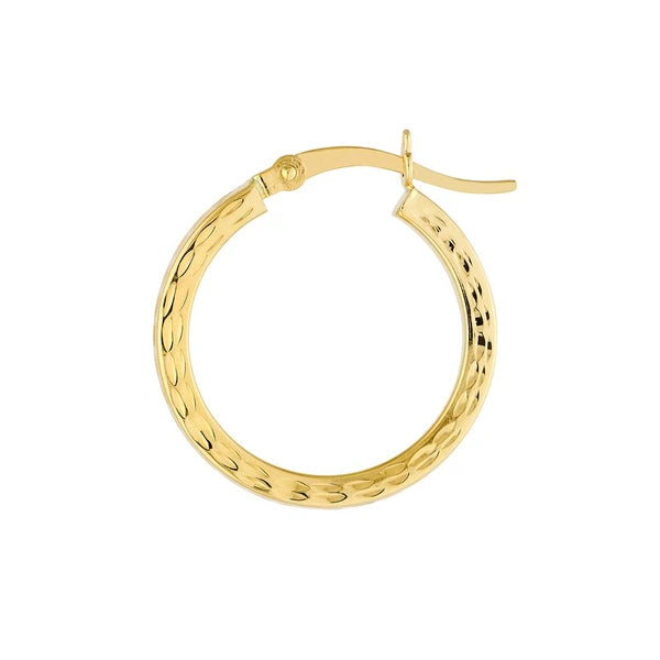 D/C Knife Edge Hoop Earrings