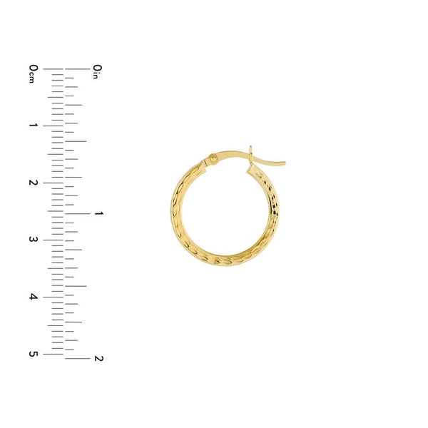 D/C Knife Edge Hoop Earrings