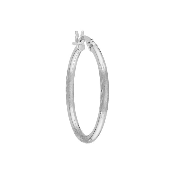 2 X 25mm DC Florentine Hoop Earrings