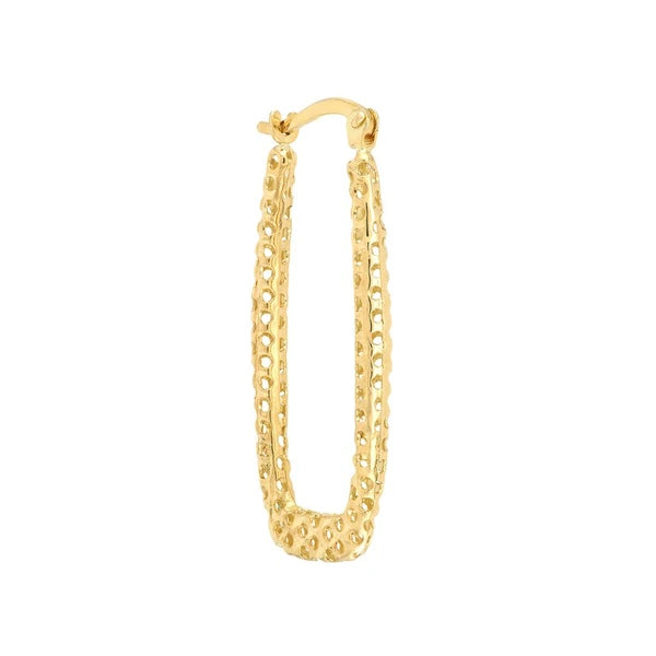 Square Laser Hoop Earrings