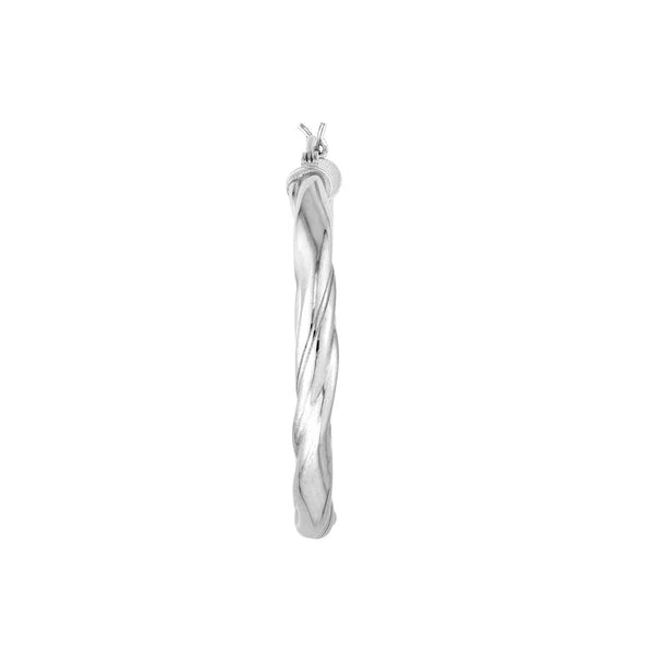 Sterling Silver Twisted Hoop Earrings