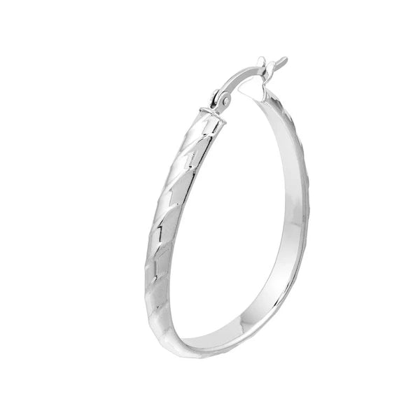 Twist Oval Hoop Earrings