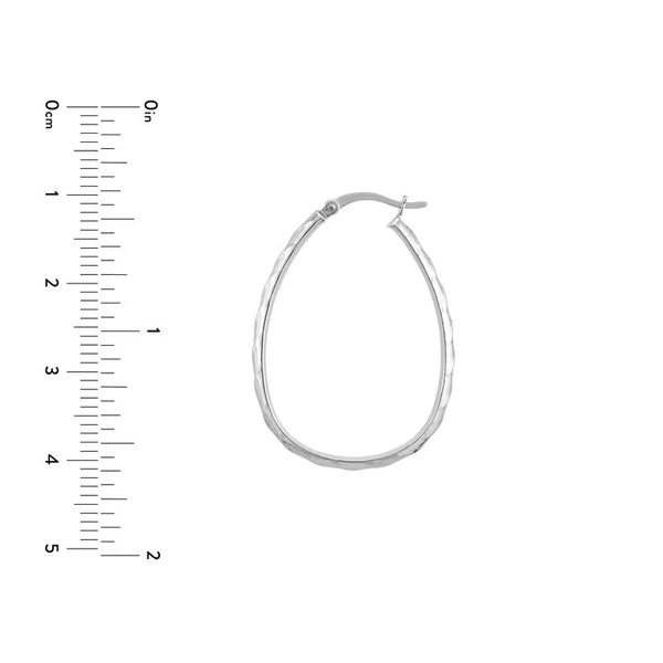Twist Oval Hoop Earrings