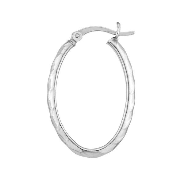 Semi-Twisted Oval Hoop Earrings