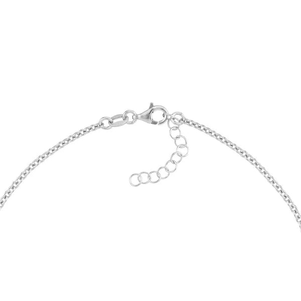 Sterling Silver Diamond-Cut Beads on Chain Adjustable Anklet