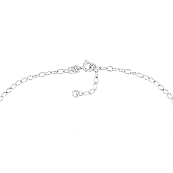 Sterling Silver Flower Dangle Trio Adjustable Anklet