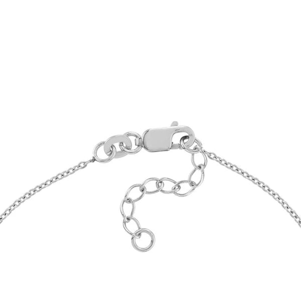 Sterling Silver CZ Illusion Stations on Chain Anklet