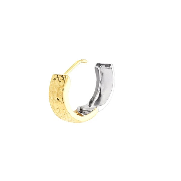 Two Tone Reversible Hoop Earrings