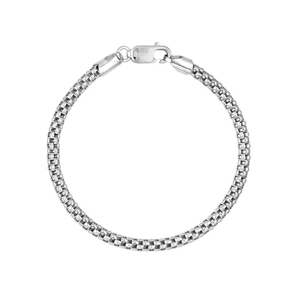 Sterling Silver 4mm Popcorn Chain with Lobster Lock