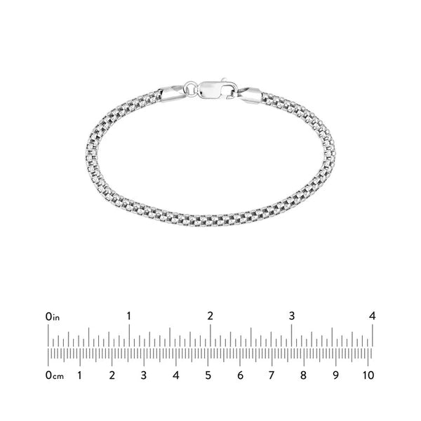 Sterling Silver 4mm Popcorn Chain with Lobster Lock