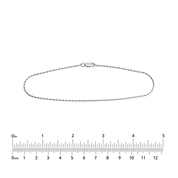Sterling Silver 1.3mm D/C Rope Chain